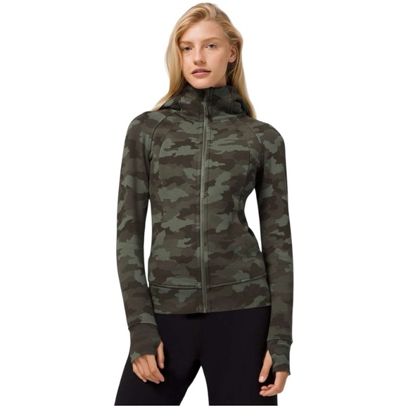lululemon athletica Tops - Lululemon Scuba Full Zip Hoodie Heritage 365 Camo Green Women’s Size  04